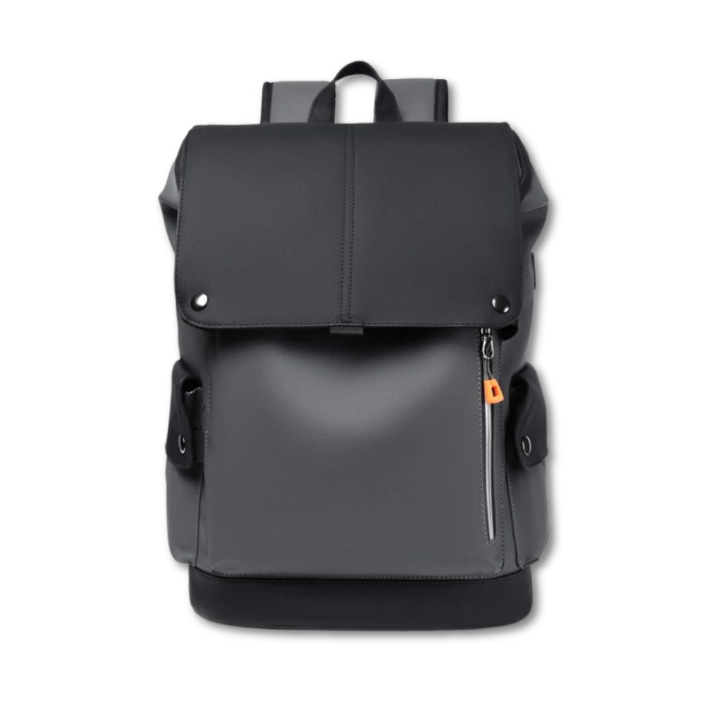 Backpack | Men's Waterproof Laptop Travel Rucksack | USB Charging Port-Backpack-Chaps London-Dark Grey-Chaps London
