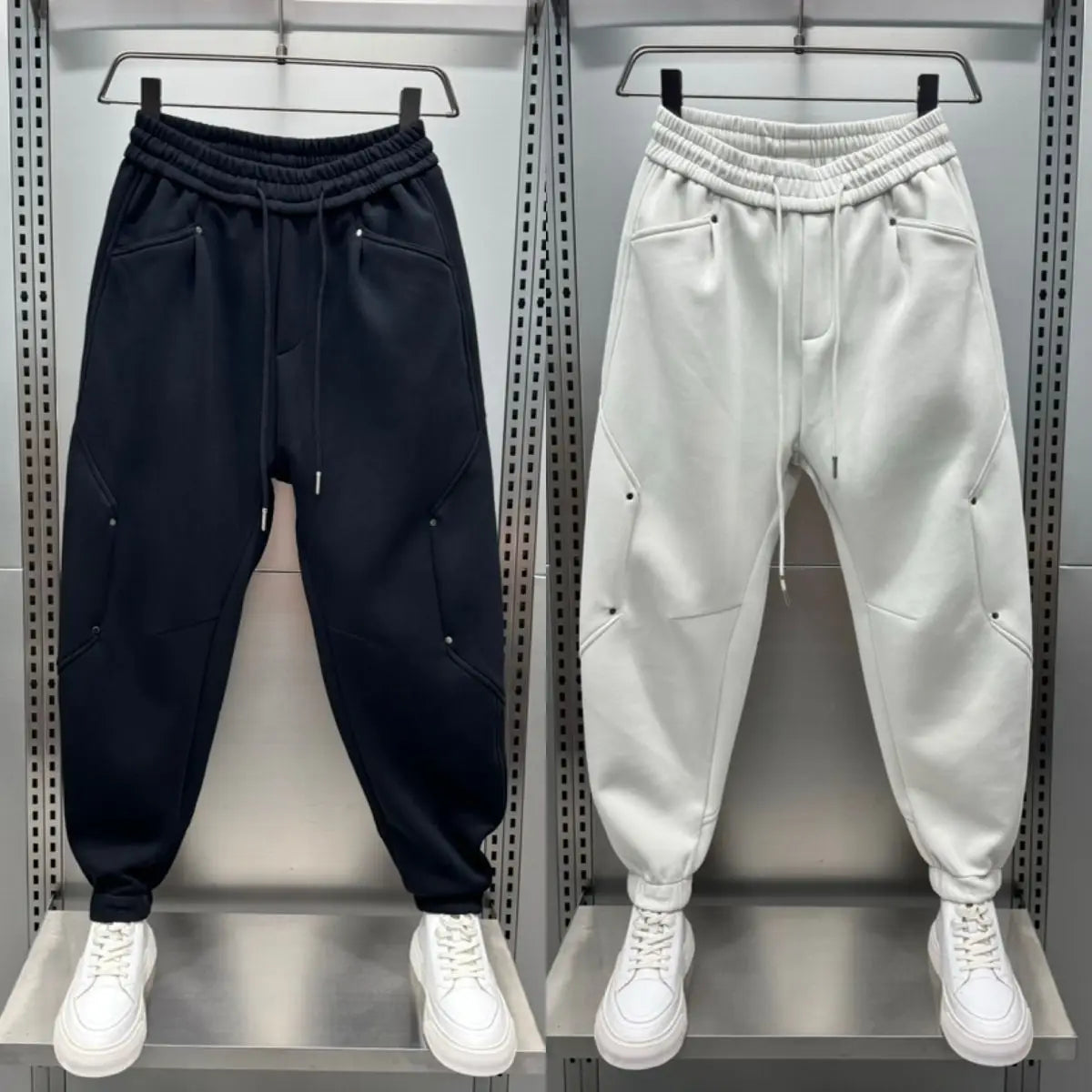 Baggy Joggers - Men's Elastic Waist Comfy Joggers-Joggers-Chaps London-Chaps London