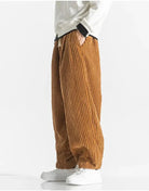 Baggy Pants - Drawstring - Loose Fit - Corduroy Pants - Men's Pants-Men Trousers-Chaps London-Chaps London