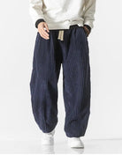 Baggy Pants - Drawstring - Loose Fit - Corduroy Pants - Men's Pants-Men Trousers-Chaps London-Chaps London