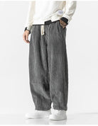 Baggy Pants - Drawstring - Loose Fit - Corduroy Pants - Men's Pants-Men Trousers-Chaps London-Chaps London