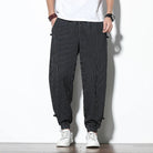 Baggy Pants | Striped | Drawstring | Joggers | Men's Pants-Pants-Chaps London-Black-S-Chaps London