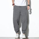 Baggy Pants | Striped | Drawstring | Joggers | Men's Pants-Pants-Chaps London-Gray-S-Chaps London