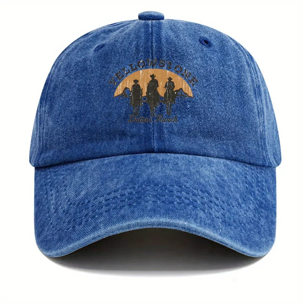 Baseball Cap - Adjustable - Washed - Baseball Hats - Men's Cap-Baseball Cap-Chaps London-Blue-Adjustable-Chaps London