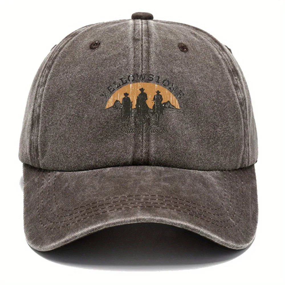 Baseball Cap - Adjustable - Washed - Baseball Hats - Men's Cap-Baseball Cap-Chaps London-Coffee-Adjustable-Chaps London
