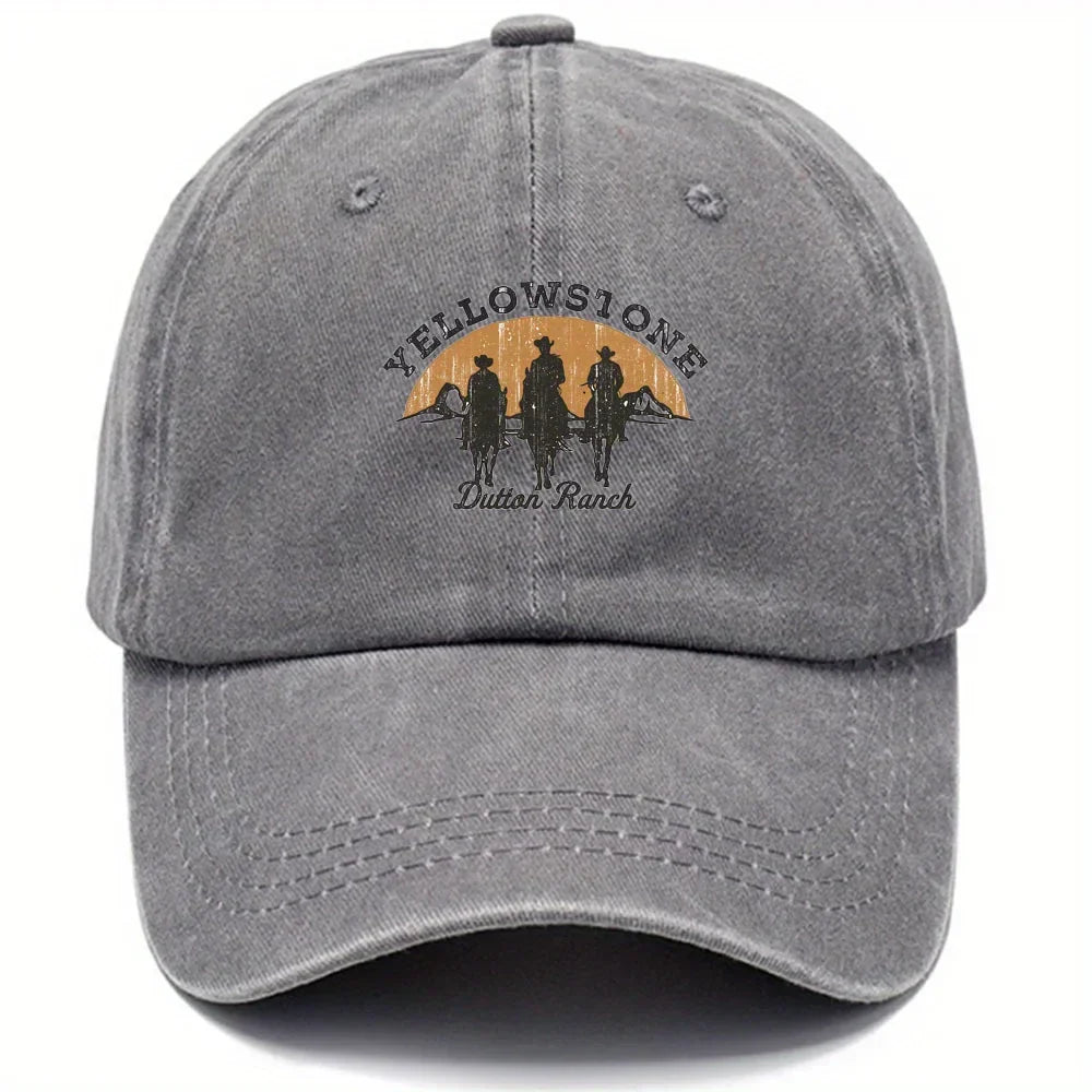 Baseball Cap - Adjustable - Washed - Baseball Hats - Men's Cap-Baseball Cap-Chaps London-Gray-Adjustable-Chaps London