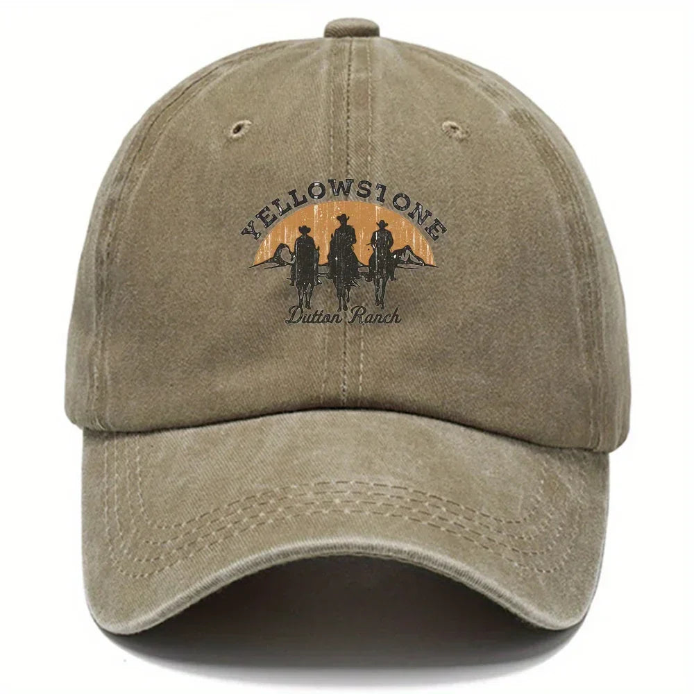 Baseball Cap - Adjustable - Washed - Baseball Hats - Men's Cap-Baseball Cap-Chaps London-Khaki-Adjustable-Chaps London