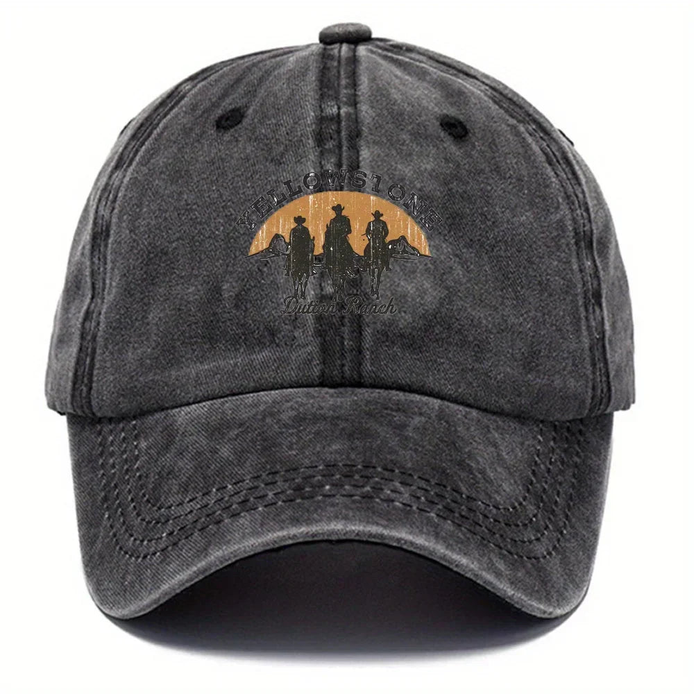 Baseball Cap - Men's Adjustable Washed Hat-Baseball Caps-Chaps London-Black-Adjustable-Chaps London