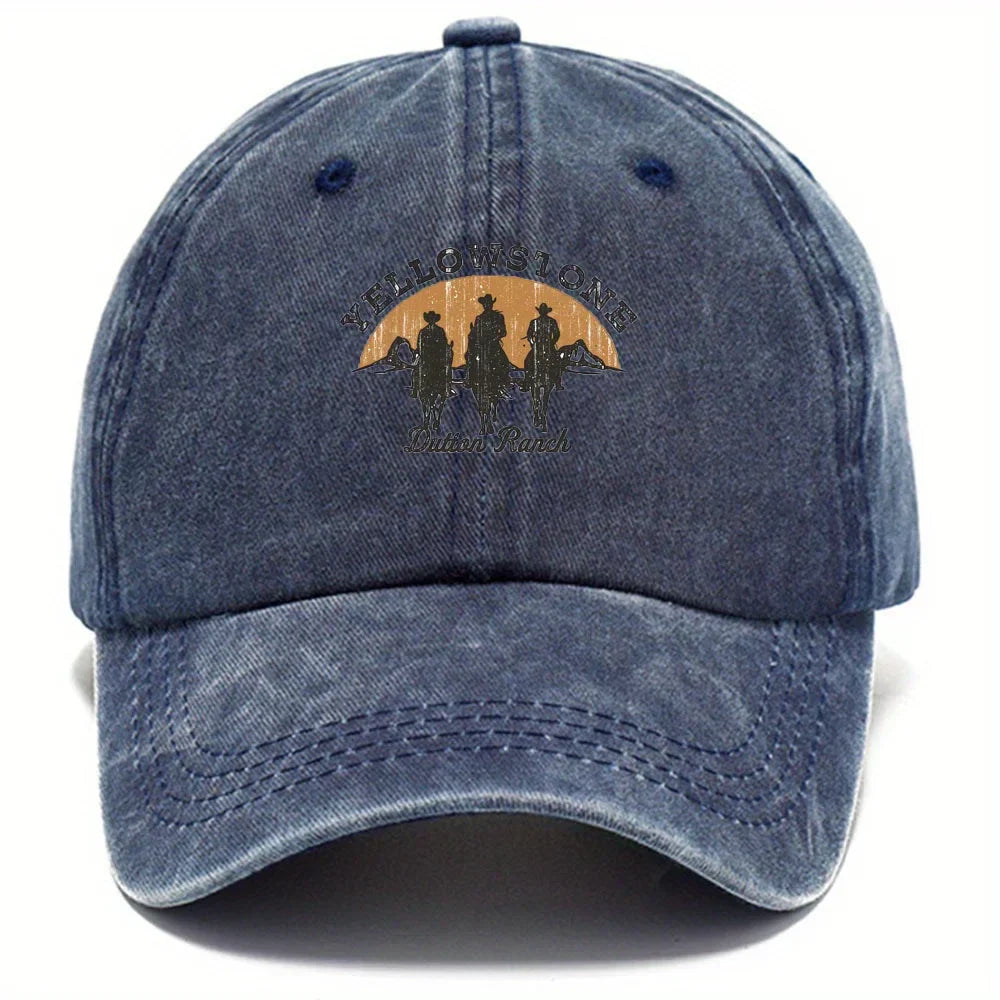 Baseball Cap - Men's Adjustable Washed Hat-Baseball Caps-Chaps London-Navy Blue-Adjustable-Chaps London