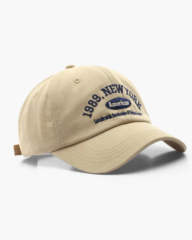 Baseball Cap - Men's Cotton Adjustable Embroidered-Baseball Cap-Chaps London-Beige-Chaps London
