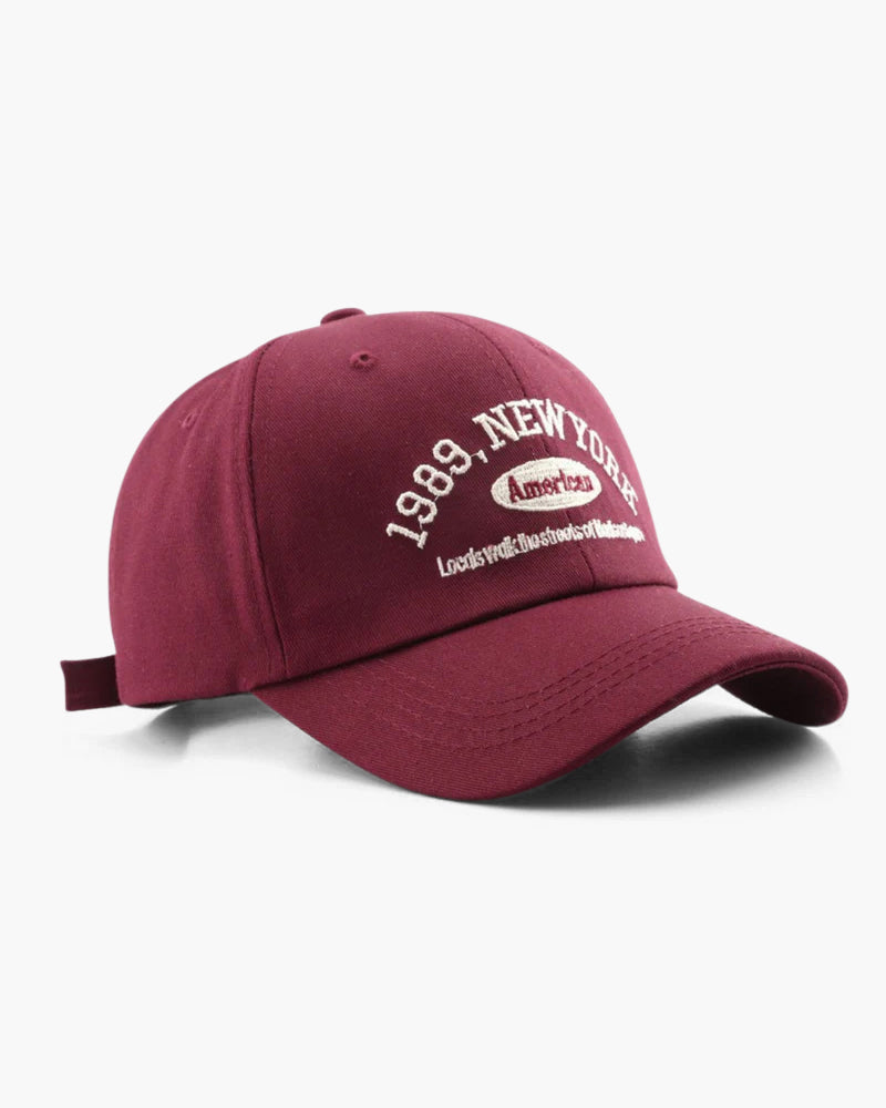 Baseball Cap - Men's Cotton Adjustable Embroidered-Baseball Cap-Chaps London-Red-Chaps London
