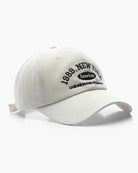 Baseball Cap - Men's Cotton Adjustable Embroidered-Baseball Cap-Chaps London-White-Chaps London