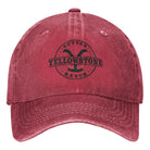 Baseball Cap | Unisex | Washed | Baseball Hats for Men | Men's Cap-Baseball Cap-Chaps London-Red-One Size-Chaps London