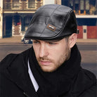 Beret - Leather - Paddy Cap - Flat Cap - Men's Hats-Leather Beret-Chaps London-Chaps London
