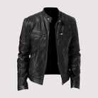 Biker Jacket - Men's Regular Fit Vegan Leather-Men's Leather Jacket-Chaps London-Black-S-Chaps London