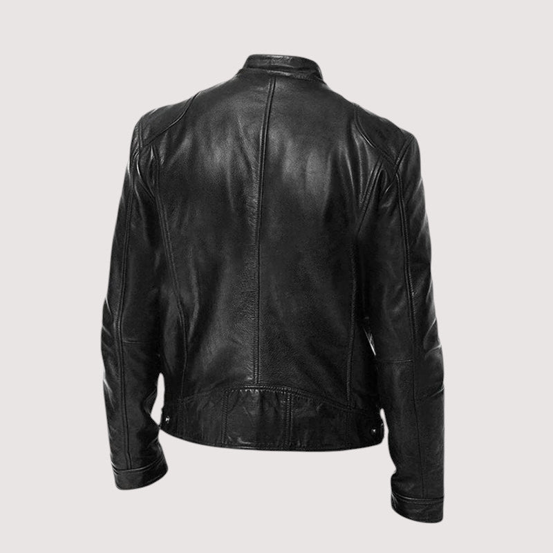 Biker Jacket - Men's Regular Fit Vegan Leather-Men's Leather Jacket-Chaps London-Chaps London