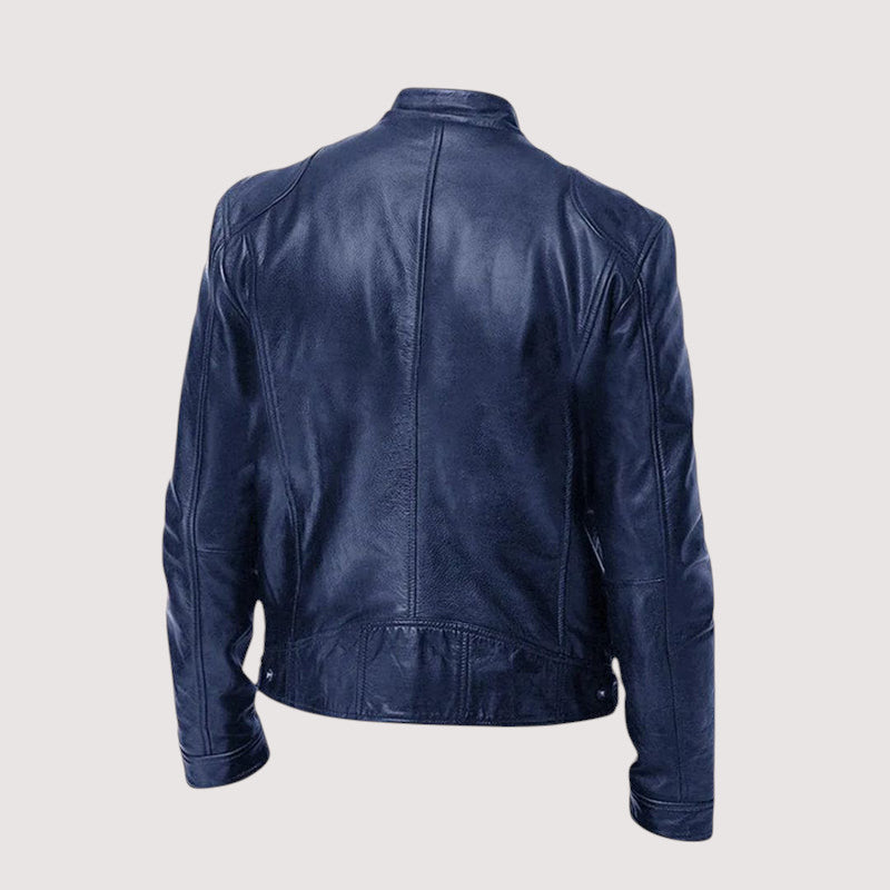 Biker Jacket - Men's Regular Fit Vegan Leather-Men's Leather Jacket-Chaps London-Chaps London