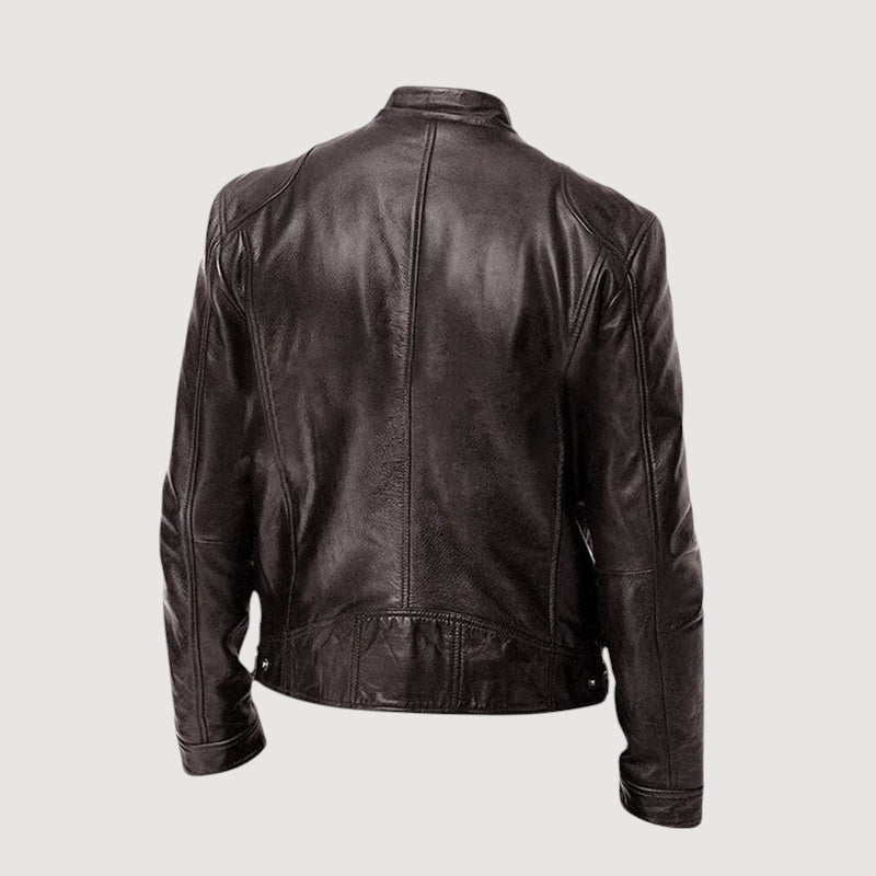 Biker Jacket - Men's Regular Fit Vegan Leather-Men's Leather Jacket-Chaps London-Chaps London