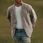 Blazer Jacket - Pockets - Button-Up - Casual Blazer - Men's Jacket-Chaps London-Grey-S-Chaps London