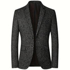 Blazer - Tailored Single Breasted Men's Suit Jacket-Blazers-Chaps London-Black-XS-Chaps London