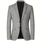 Blazer - Tailored Single Breasted Men's Suit Jacket-Blazers-Chaps London-Grey-XS-Chaps London