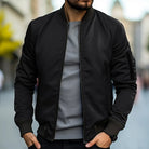 Bomber Jacket - Slim Fit - Zip-Up - Lightweight Jacket - Men's Jacket-Bomber Jacket-Chaps London-Black-S-Chaps London