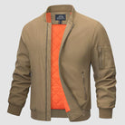 Bomber Jacket | Zip-Up | Lightweight | Windproof Jacket | Men's Jacket-Chaps London-Khaki-S-Chaps London