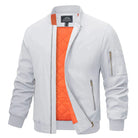 Bomber Jacket | Zip-Up | Lightweight | Windproof Jacket | Men's Jacket-Chaps London-White-S-Chaps London