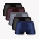 Boxers - Comfiest - Breathable - Boxer Briefs - Men's Underwear-Chaps London-2 Black - 1 Grey - 1 Red - 1 Blue-L-Chaps London