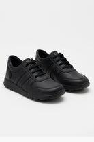 Boys School Shoes | Black Leather | Lace Up School Trainers-Shoes-Chaps London-Chaps London