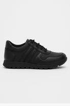 Boys School Shoes | Black Leather | Lace Up School Trainers-Shoes-Chaps London-Chaps London