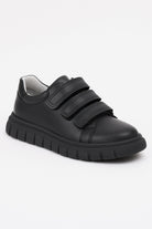 Boys School Shoes | Black Leather | Triple Strap School Trainers-Shoes-Chaps London-Black-Child 8-Chaps London