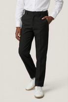 Boys School Trousers | Black Slim Fit | Adjustable Waist-Boys Trousers-Chaps London-Black-1 Year-Chaps London