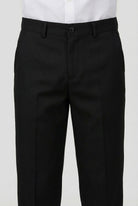 Boys School Trousers | Black Slim Fit | Adjustable Waist-Boys Trousers-Chaps London-Chaps London