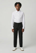 Boys School Trousers | Black Slim Fit | Adjustable Waist-Boys Trousers-Chaps London-Chaps London