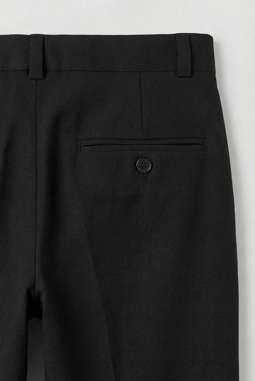Boys School Trousers | Black Slim Fit | Adjustable Waist-Boys Trousers-Chaps London-Chaps London