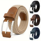 Braided Belt - Men's Woven Stretch Pin Buckle-Belt-Chaps London-Chaps London