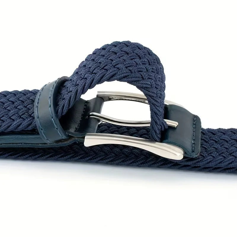 Braided Belt - Men's Woven Stretch Pin Buckle-Belt-Chaps London-Chaps London