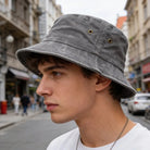 Bucket Hat - Men's Washed Cotton Wide Brim-Bucket Hat-Chaps London-Chaps London