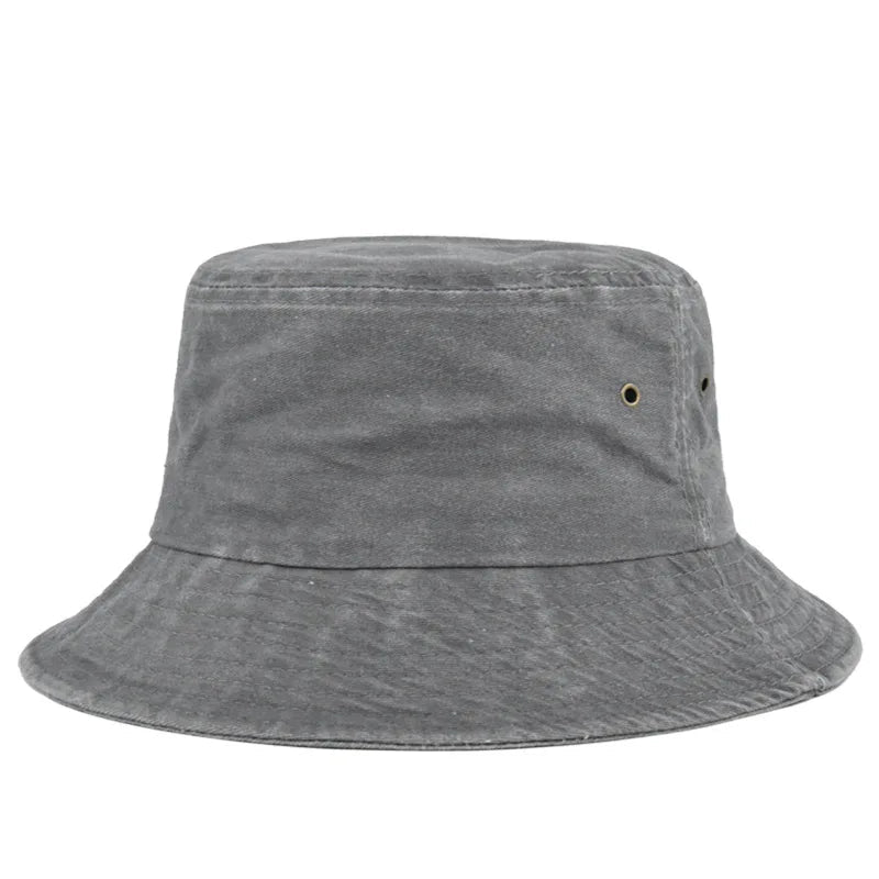 Bucket Hat - Men's Washed Cotton Wide Brim-Bucket Hat-Chaps London-Light Grey-Chaps London