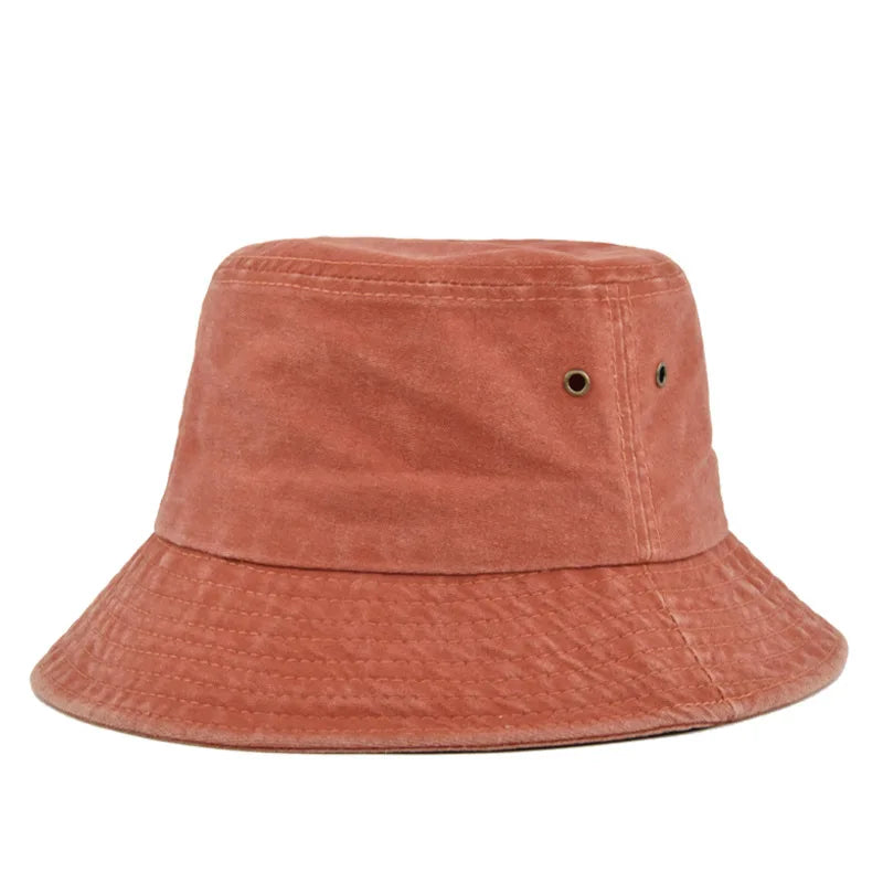 Bucket Hat - Men's Washed Cotton Wide Brim-Bucket Hat-Chaps London-Orange-Chaps London