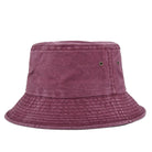 Bucket Hat - Men's Washed Cotton Wide Brim-Bucket Hat-Chaps London-Wine Red-Chaps London
