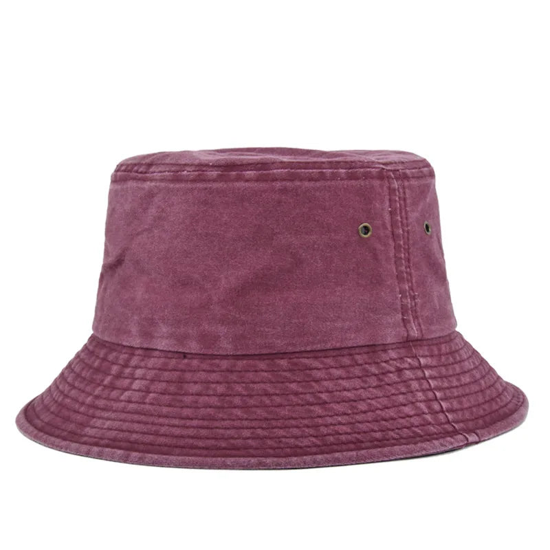 Bucket Hat - Men's Washed Cotton Wide Brim-Bucket Hat-Chaps London-Wine Red-Chaps London