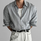 Button-Up Shirt | Casual | Collared | Long Sleeve Shirt | Men's Shirts-Shirts & Tops-Chaps London-Black-M-Chaps London