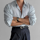 Button-Up Shirt | Casual | Collared | Long Sleeve Shirt | Men's Shirts-Shirts & Tops-Chaps London-Chaps London
