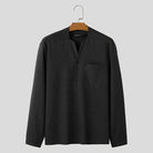 Button-Up Shirt - Men's Casual Loose Fit Long Sleeve Dress Shirt-Chaps London-Chaps London