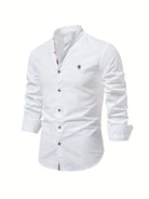 Button-Up Shirt | Slim Fit | Lightweight | Long Sleeve Shirt | Men's Shirt-Chaps London-White-XS-Chaps London