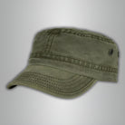 Cadet Cap - Men's Square Army Green Military Cap-Military Cap-Chaps London-Green-Chaps London