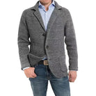 Cardigan - Men's Knitted V Neck Button Up-Cardigans-Chaps London-Dim Grey-S-Chaps London