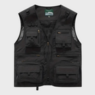 Cargo Gilet - Men's Zip Up with Pockets-Vests-Chaps London-Black-S-Chaps London